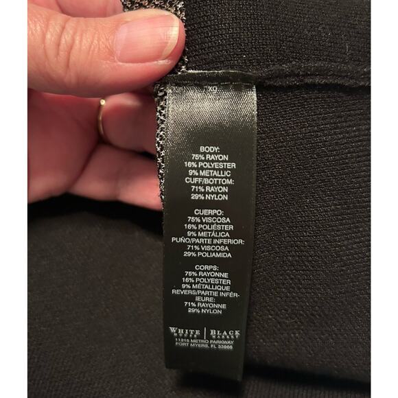 WHITE HOUSE BLACK MARKET Women Shimmer Rayon Poly Sweater Multicolor S - Picture 7 of 7